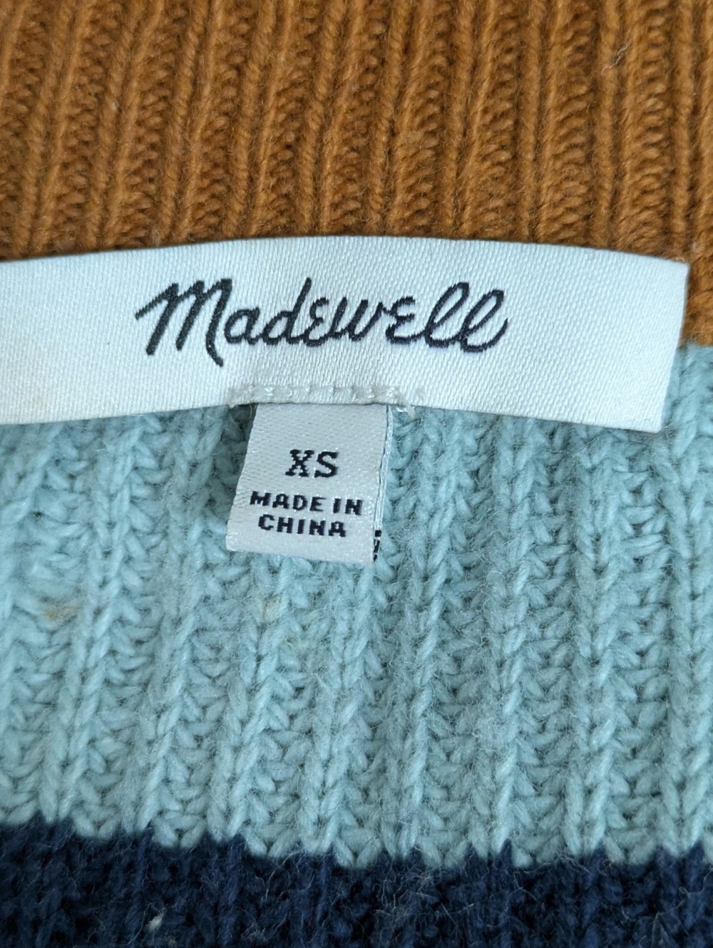 Madewell Rainbow Stripe Thompson Color Block Pullover Preppy Sweater XS - Picture 9 of 10